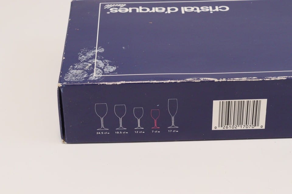 6 verres à porto cristal d’Arques modèle Fleury taille Épis — photo 6