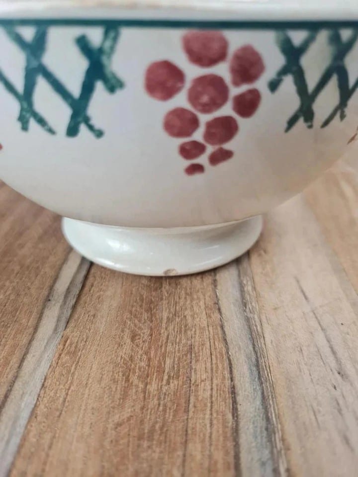 Bol ancien Saint-amand décor grappes 🍇 — foto 3