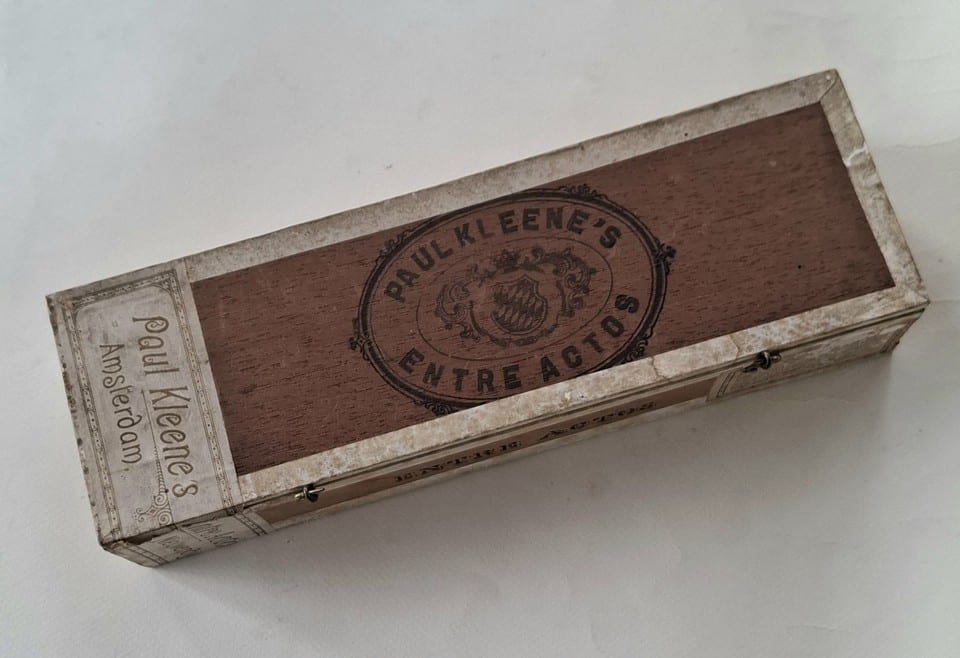 Rare boite à cigares Paul KLEENE'S Amsterdam Entre Actos en bois avec fermoirs — foto 3