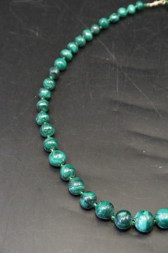 Collier ancien vintage pierre Malachite — foto 6