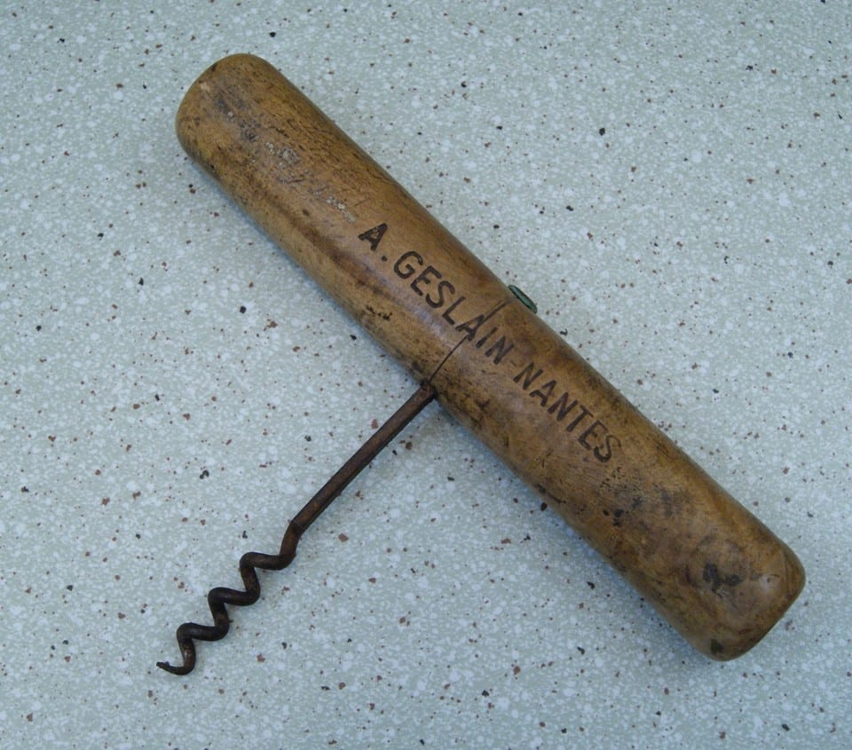 french antique Corkscrews ancien tire bouchon A.Geslain Nantes Caves du Médoc