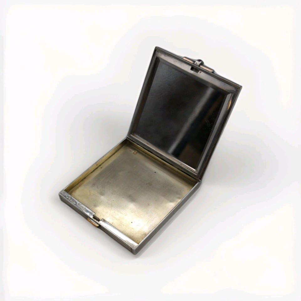 Poudrier ancien art deco CARTIER LONDON en argent — foto 3