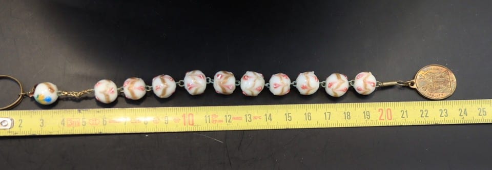 Dizainier bracelet chapelet perles Murano Pape Pont Max Pio IX S Paulus S Petrus — Foto 7