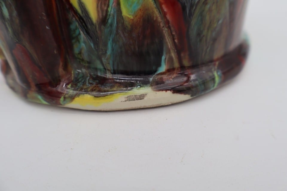 Cache-pot jardinière Vallauris en céramique polychrome décor oiseaux — photo 5