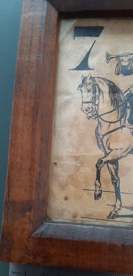 Petit Cadre Bois avec image Chasseur a Cheval ou Hussard XIX° Siècle France — photo 5