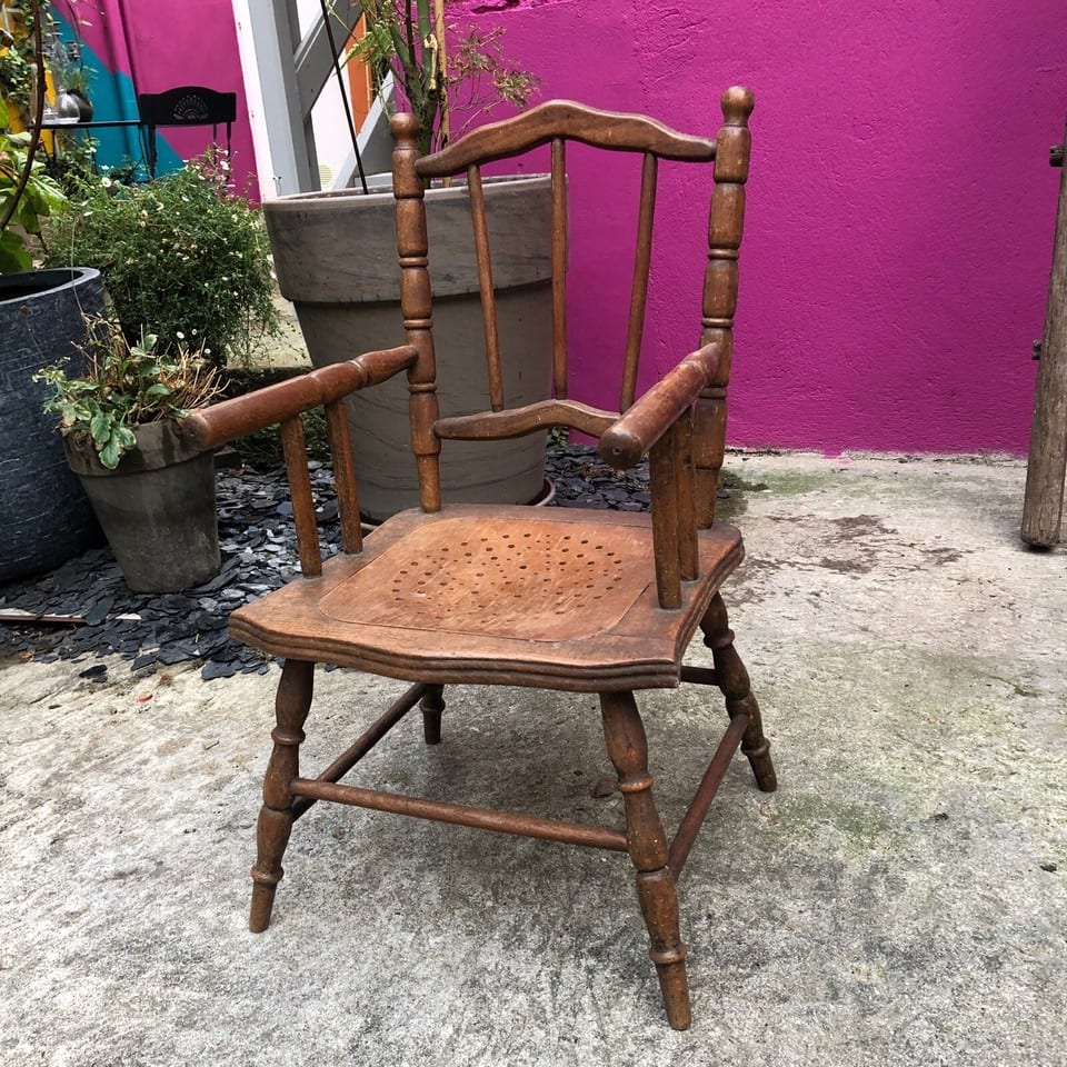 Chaise bois enfant Baumann Colombier Fontaine 1900 — foto 4