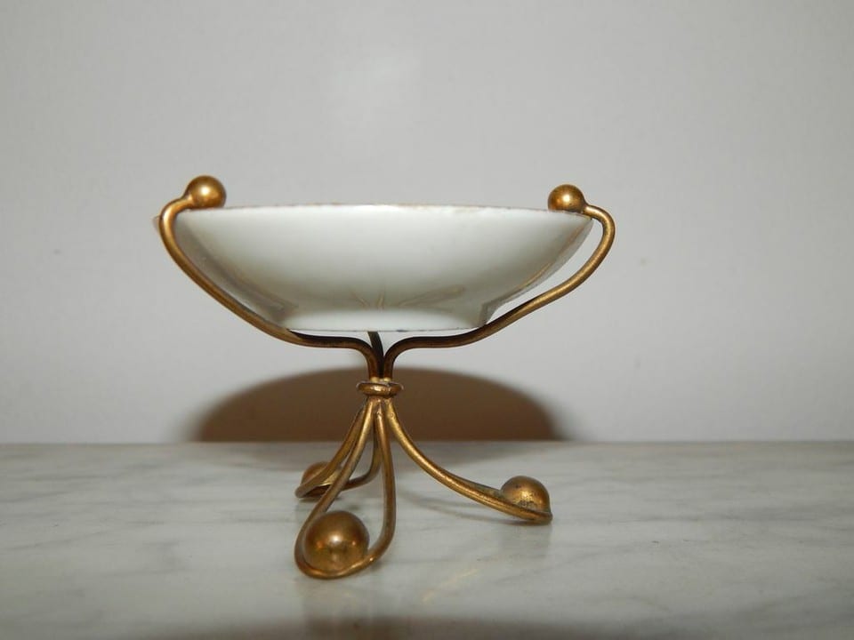 ANCIEN BAGUIER en PORCELAINE de Sévres Paris ? Décor Peint Main XIXéme — photo 7