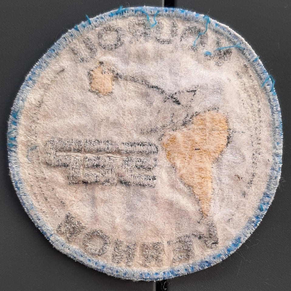 Patch tissu ancien Fusée Ariane KOUROU SEP VERNON circa 1970-1980 ORIGINAL — photo 2