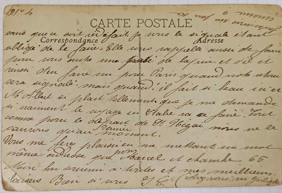 Carte postale collection Début XXe Marseille Canal St Jean & Cathédrale — photo 2