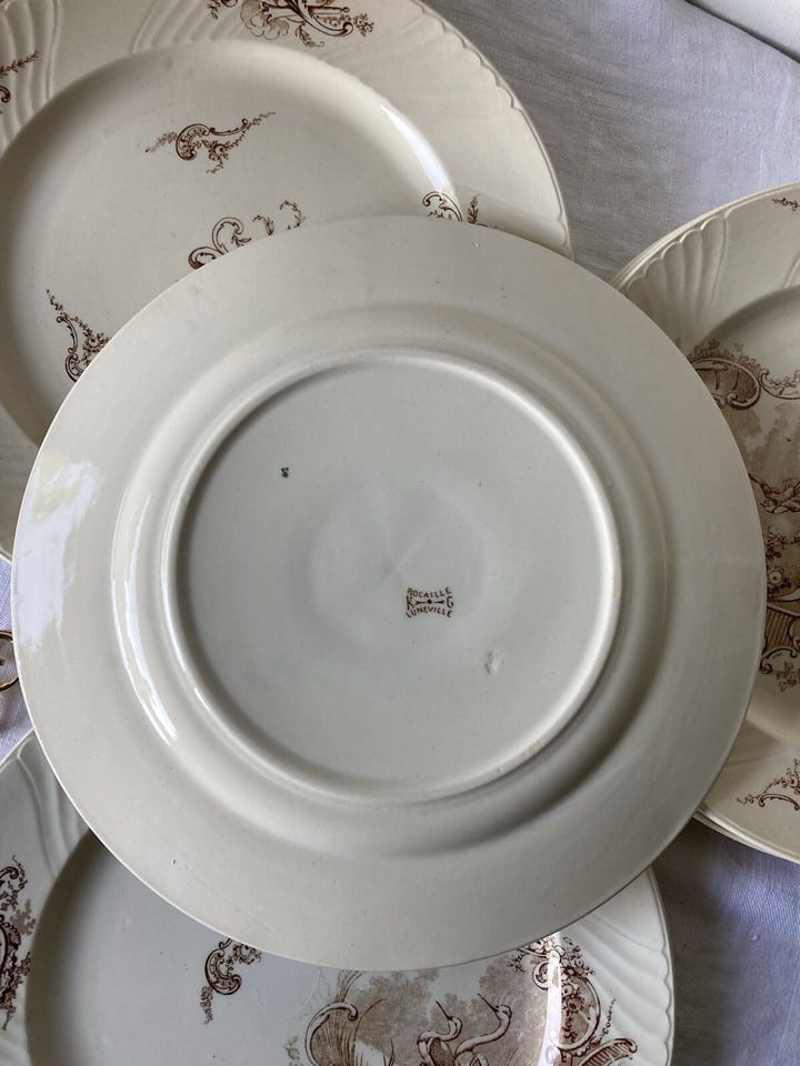 Assiettes demi-creuses Luneville K&G modèle Rocaille — foto 6