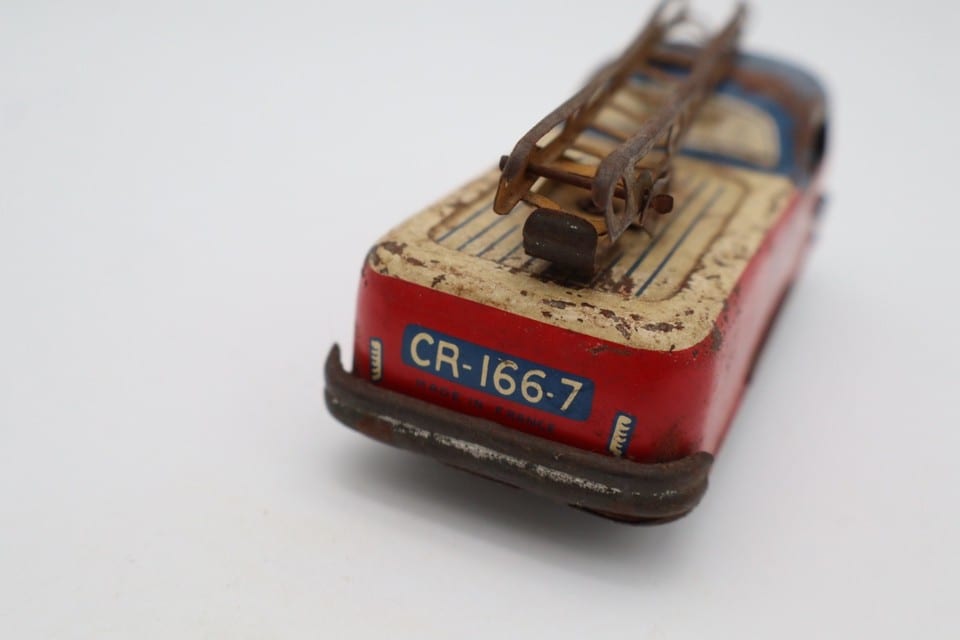 Charles Rossignol camion de pompiers ancien en tôle lithographiée-grande échelle — photo 8