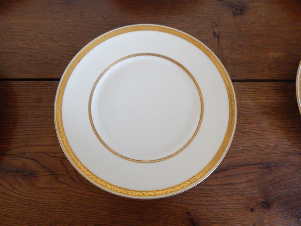 6 ANCIENNES ASSIETTES Plates PORCELAINE Limoges L. Bernardaud & Cie  Liseré Doré — photo 8