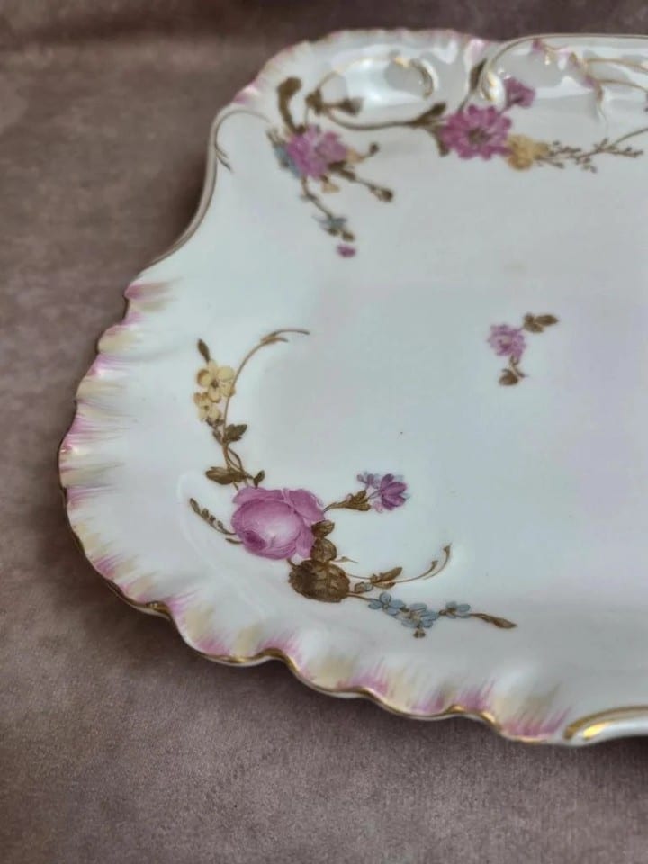 Paire de grands plats Haviland Limoges pour Vermont Marin Paris vers 1890 — photo 5