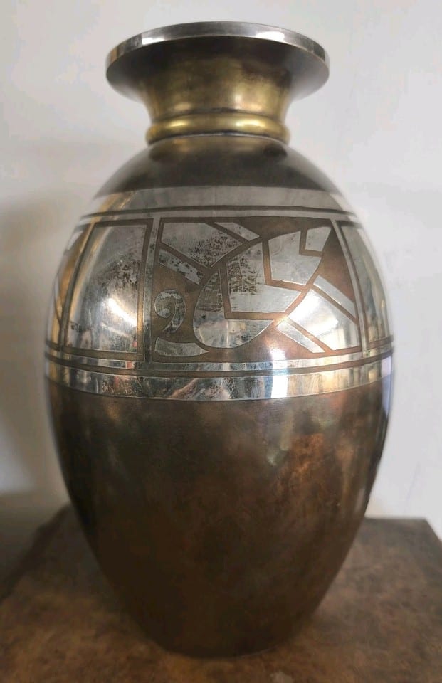 Luc Lanel Vase Art Deco Dinanderie Pour Christofle 1930