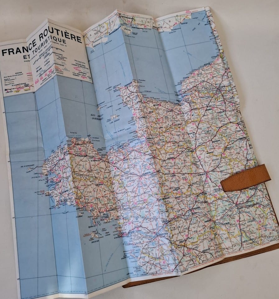 Ensemble FOLDEX Carte FRANCE routière et touristique + Table kilométrique 1960 — foto 5