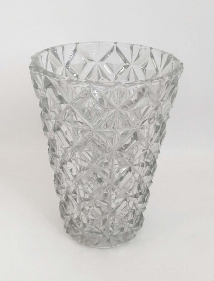 Grand vase en verre pressé moulé Années 60 Hauteur 30 cm — photo 4