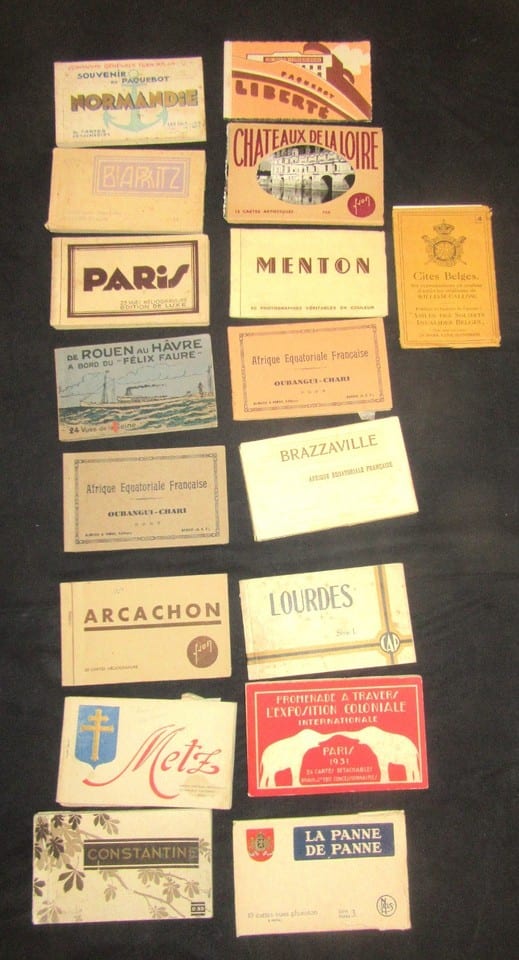 17 carnets divers cartes postales