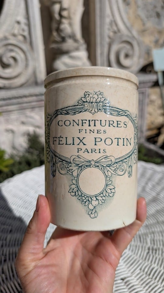 Ancien Pot à confiture Félix Potin Paris faience K et G Lunéville — photo 8