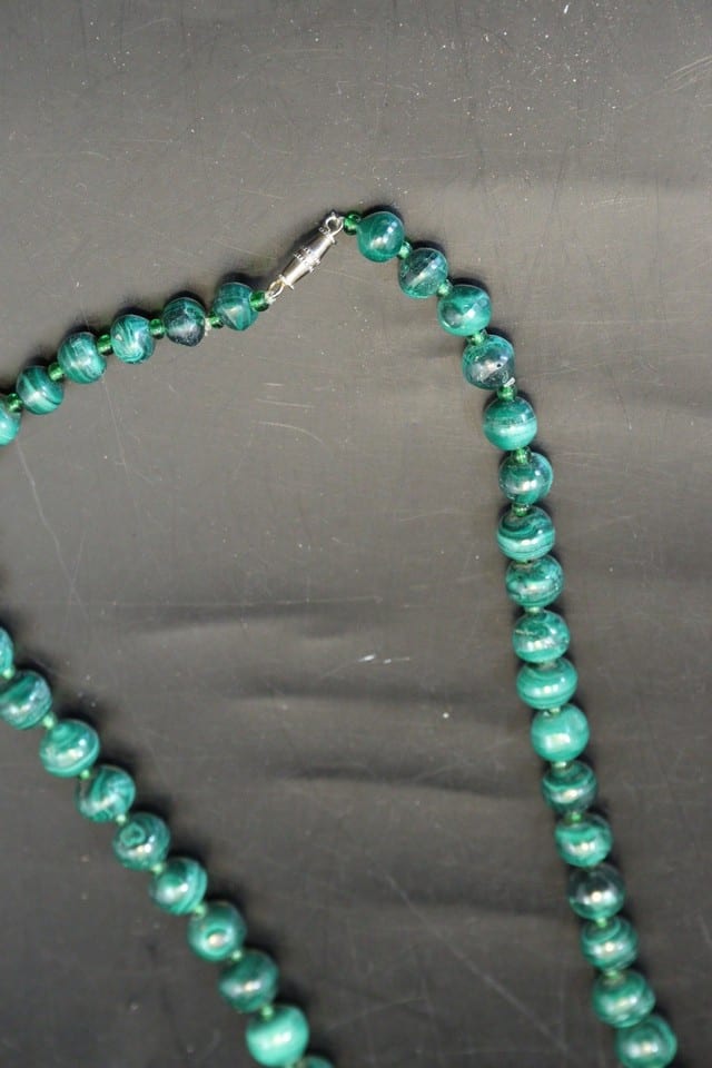 Collier ancien vintage pierre Malachite — foto 5