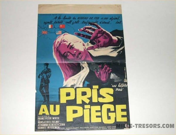 Affiche Pris au Piège "une histoire vraie" - CONSORTIUM PATHE 1959