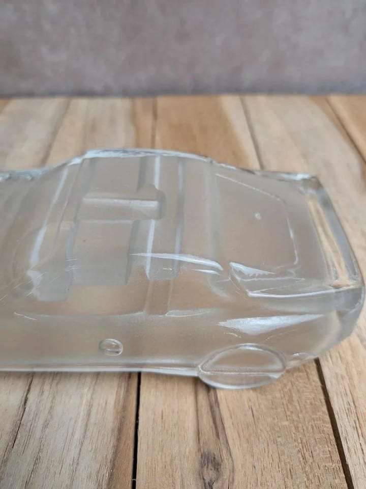 Voiture miniature en verre moulé transparent – Décoration vintage — photo 4