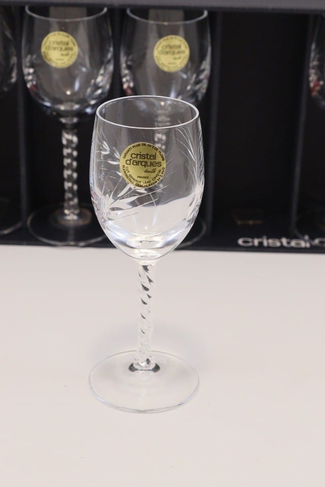6 verres à porto cristal d’Arques modèle Fleury taille Épis — photo 3