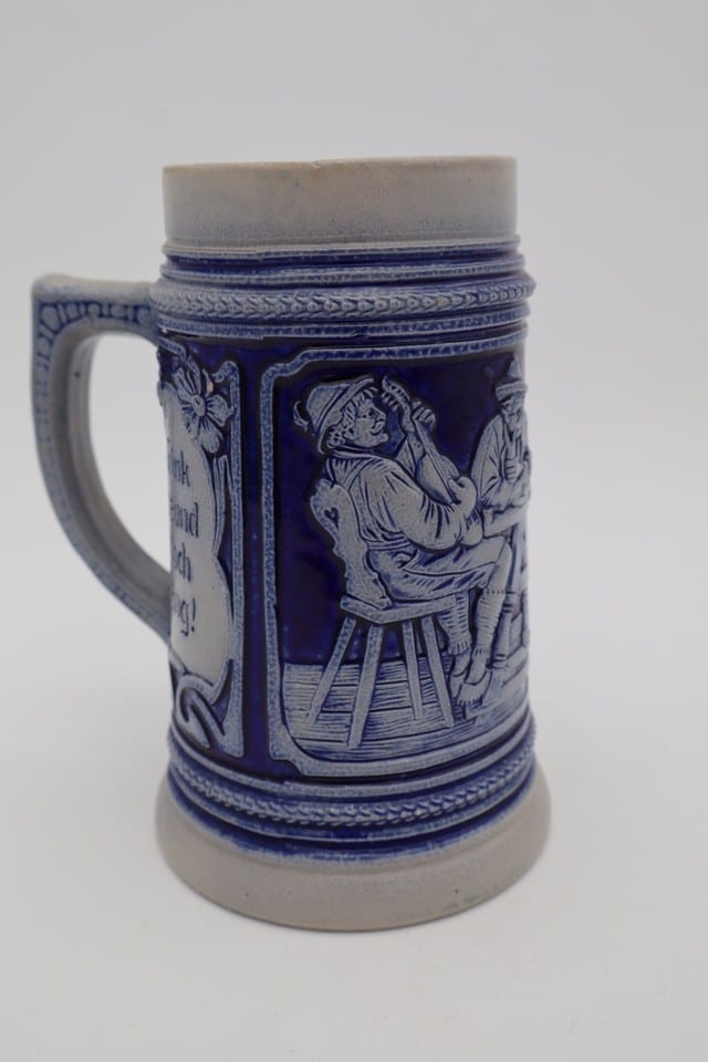 Chope à bière allemande en grès bleu – 0,5 L – Made in Germany — foto 4