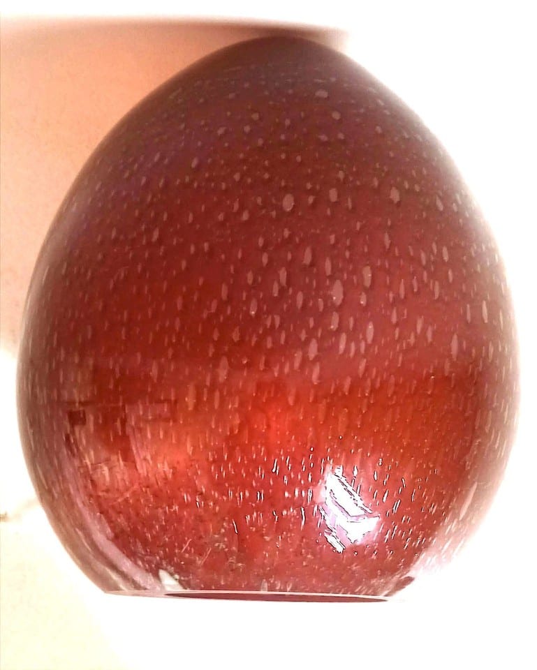 Lampe forme oeuf verre bullé Années 70 Hauteur 23,6 cm — photo 8
