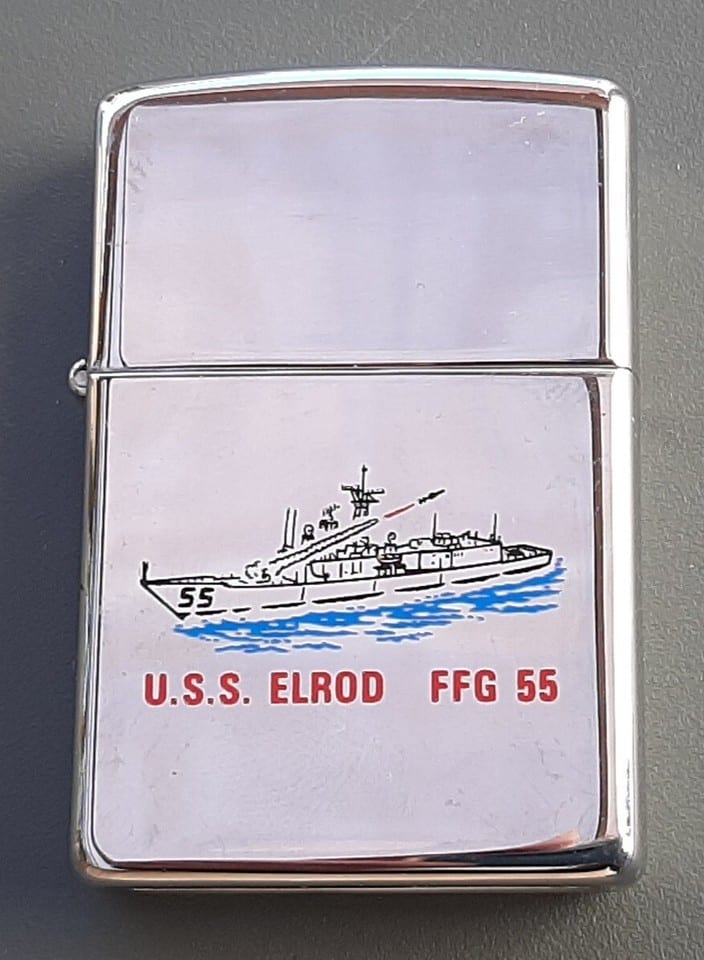 1997 BRIQUET ZIPPO USS ELROD US NAVY Marine USA FFG 55 ORIGINAL VINTAGE — photo 2