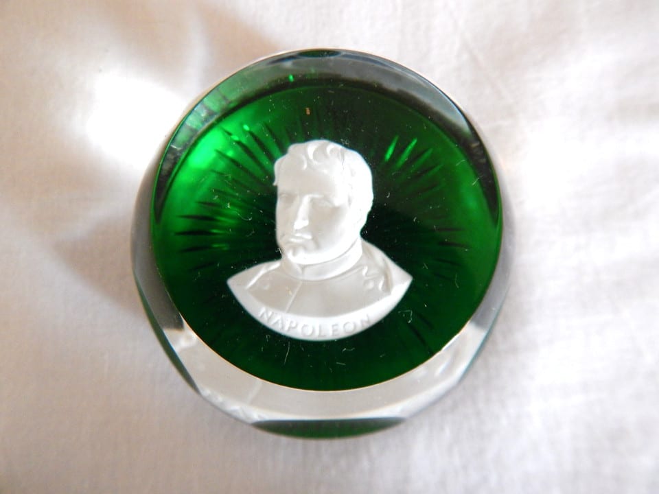 ANCIEN Camée  Presse-papier en CRISTAL BACCARAT " Napoléon I " Signé — photo 8