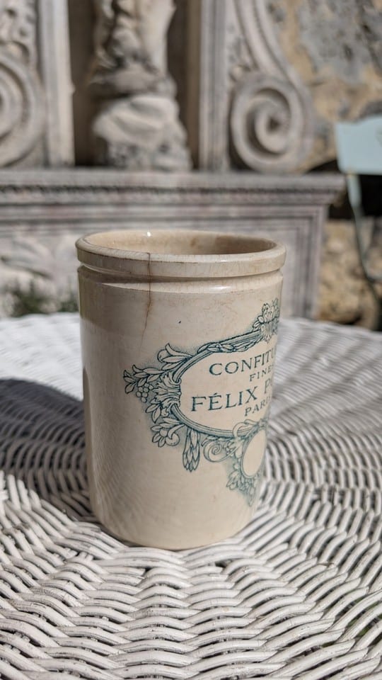 Ancien Pot à confiture Félix Potin Paris faience K et G Lunéville — photo 5