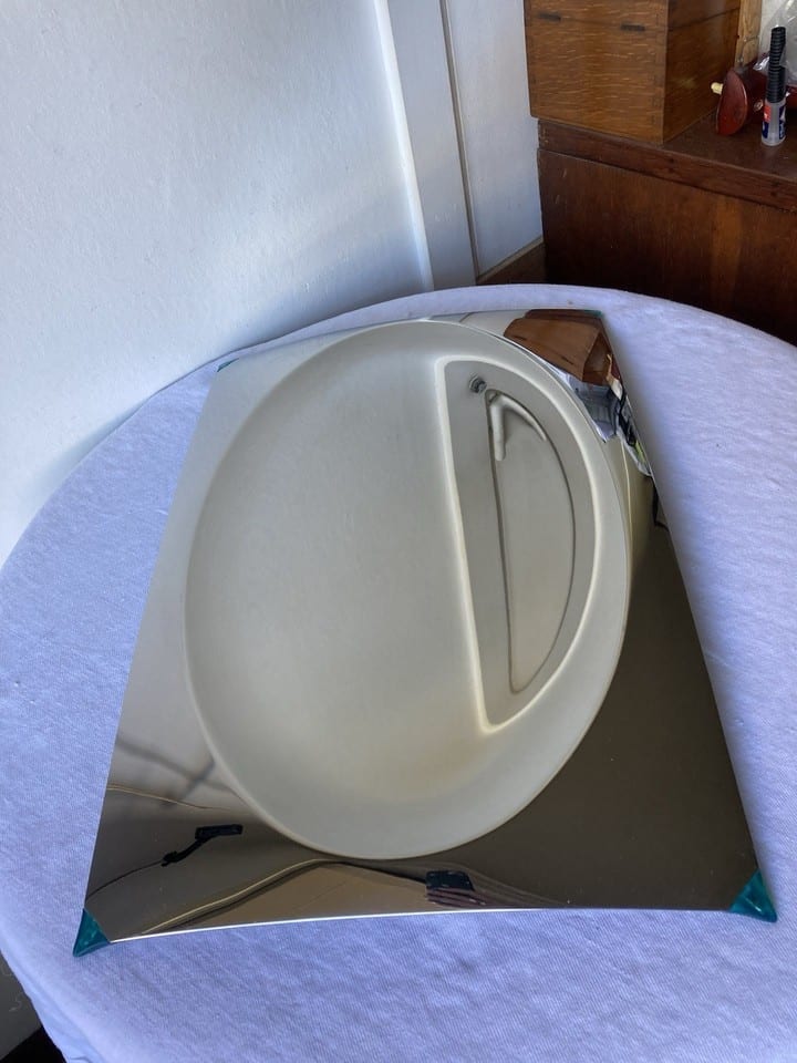 Plat de service, plateau en inox miroir Alessi, design Philippe Starck 1992 — foto 4