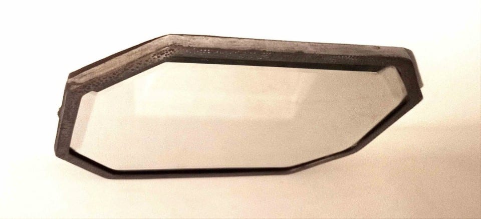 Miroir biseauté martelé Art Déco 41,2 cm x 58,8 cm — photo 4