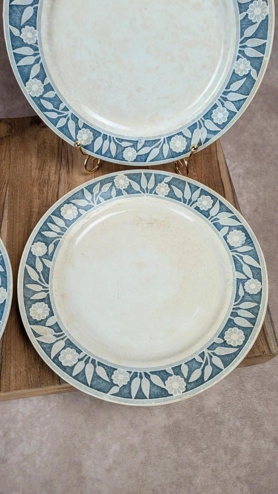 Lot de 4 assiettes vintage Creil & Montereau – Service Varsovie — Foto 8