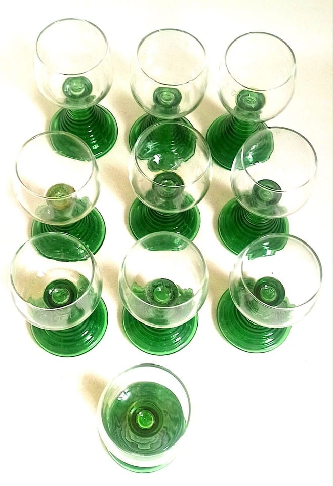 Lot de 10 verres alsaciens Roemer Années 70 Hauteur 16 cm — photo 7