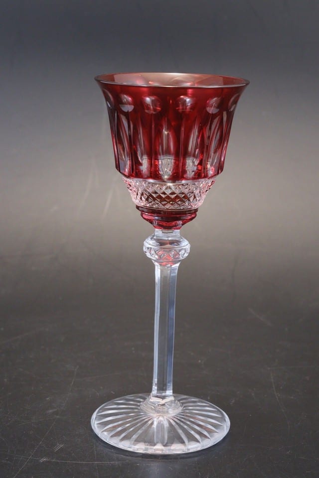 Verre cristal doublé overlay Saint-Louis modèle Tommy rouge rubis 16,5 cm — foto 2