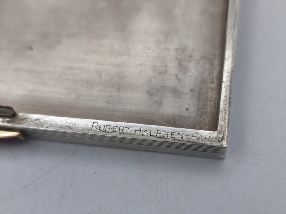 Poudrier ancien en argent Paris — foto 4