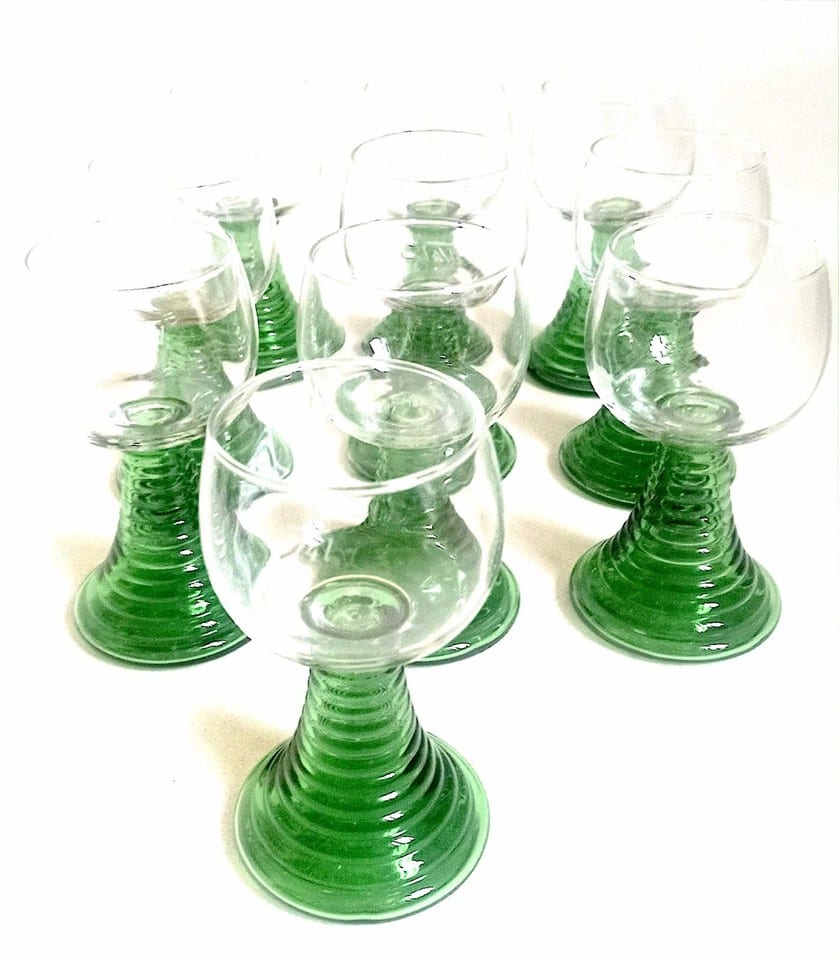 Lot de 10 verres alsaciens Roemer Années 70 Hauteur 16 cm — photo 2