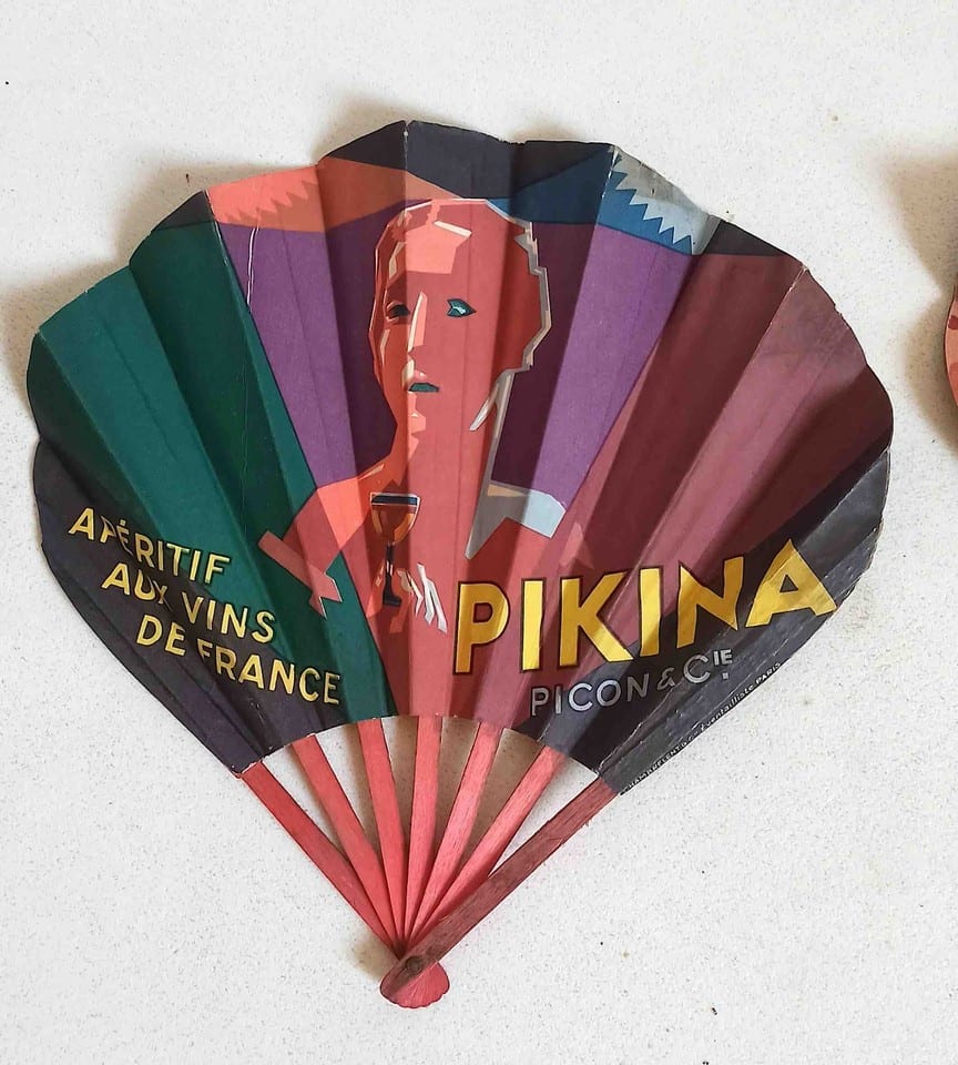 Lot de 4 éventails publicitaires Années 30 Picon Pikina Collector — photo 5