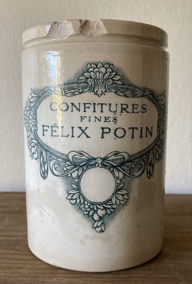 Pot en grès confiture Félix Potin années 30/40