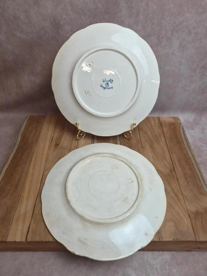 Lot de 2 assiettes terre de fer Longchamp modèle Lila Art nouveau 22 cm — photo 7