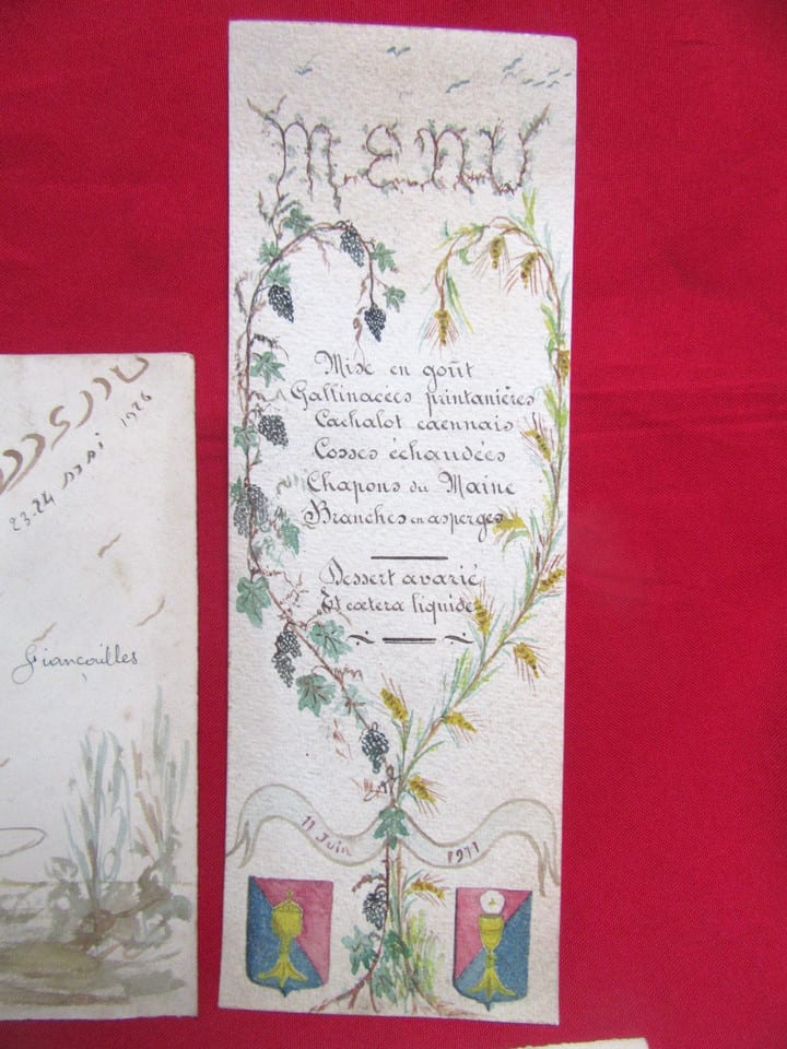 lot de 5 menus - 1911- 1926- — photo 4