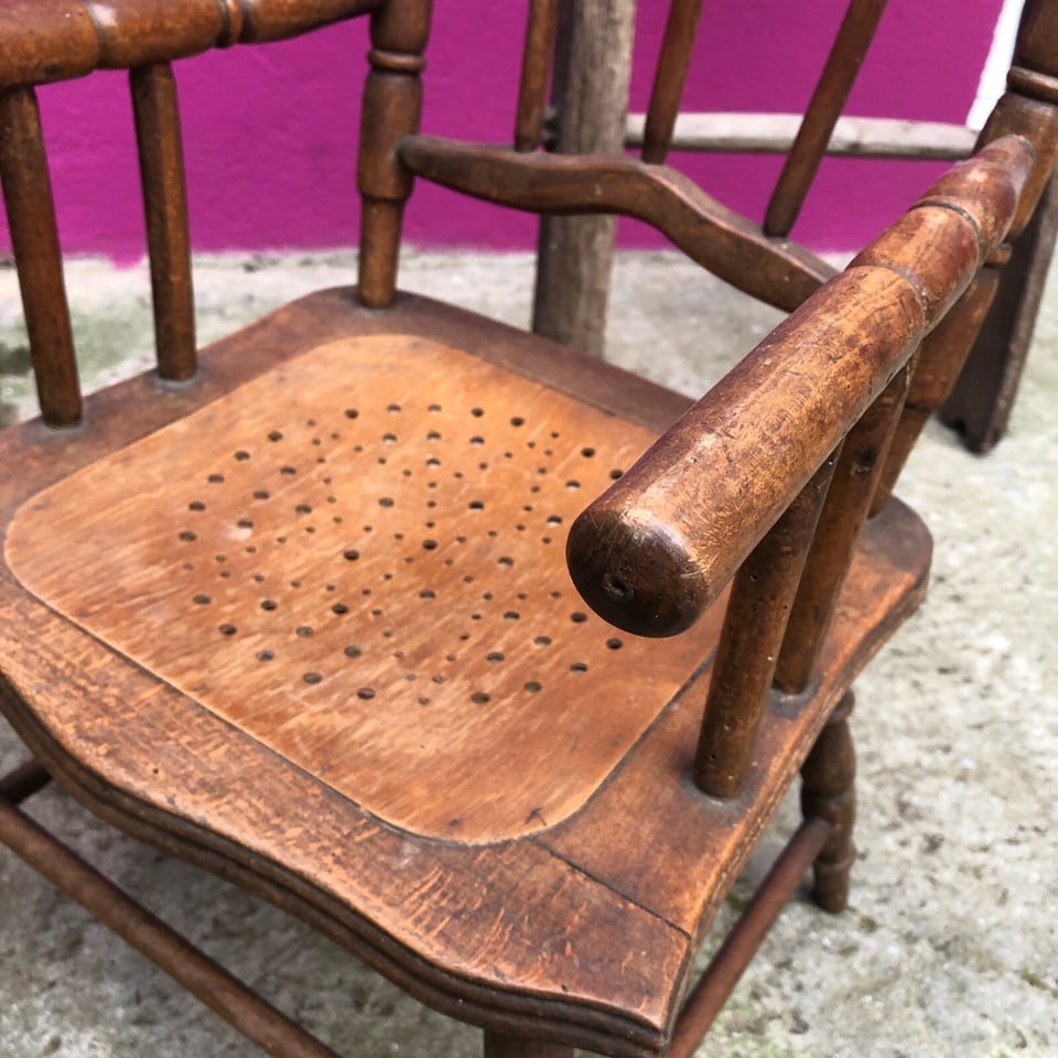 Chaise bois enfant Baumann Colombier Fontaine 1900 — foto 7