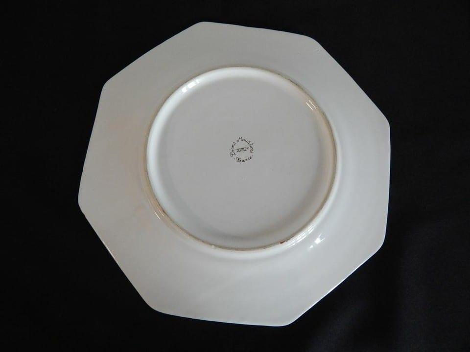 ANCIENNE ASSIETTE Octogonale en Faïence MOUSTIERS Décor MOUSTIERS XVIIIe France — photo 7