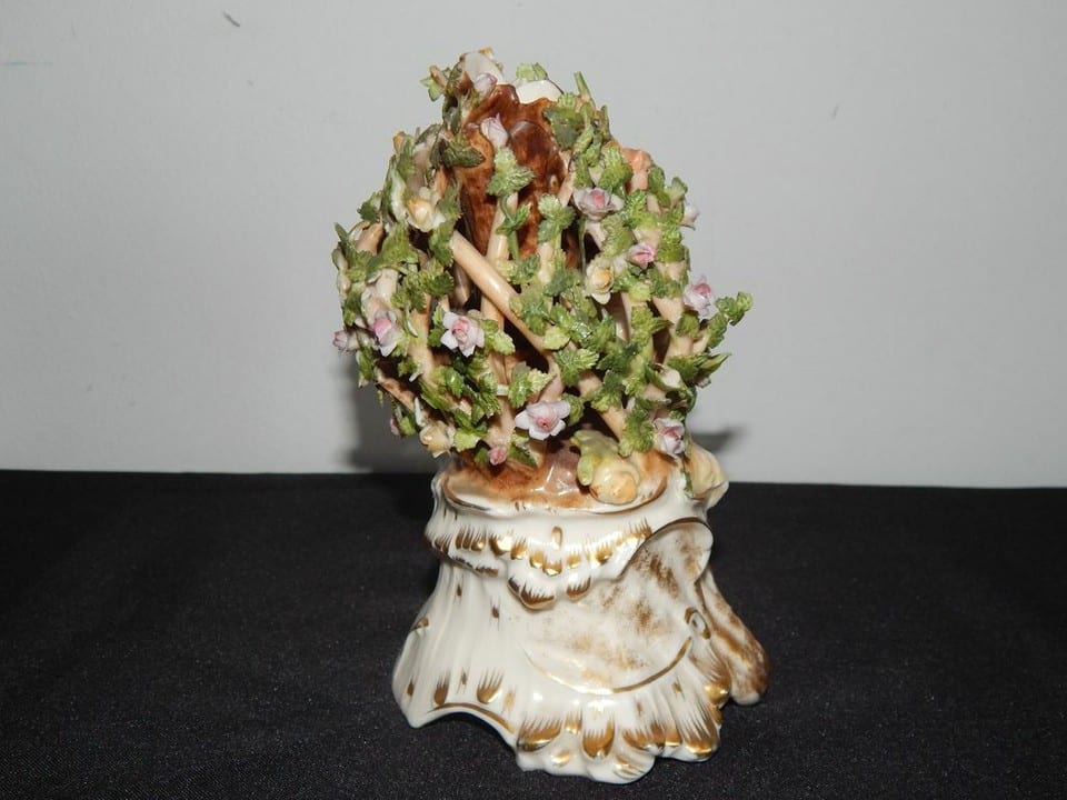 SUPERBE ANCIENNE Bouquetière Vase en PORCELAINE Germany DRESDEN MEISSEN ? Signée — photo 5