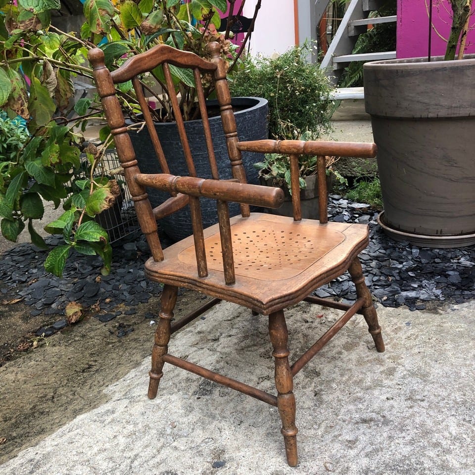 Chaise bois enfant Baumann Colombier Fontaine 1900