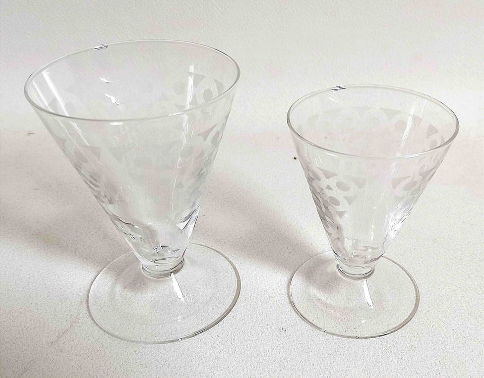 Service de 7 verres à eau + 8 verres à vin Années 50 — photo 5