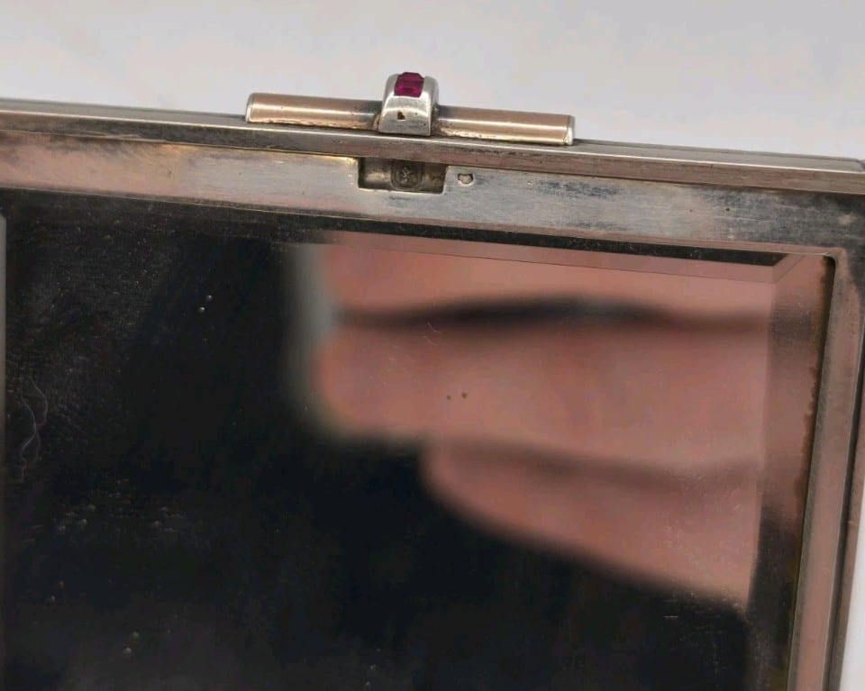 Poudrier ancien art deco CARTIER LONDON en argent — foto 7