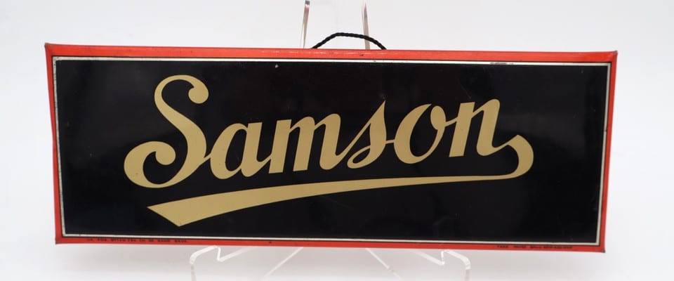 Plaque Glacoïde publicitaire Samson – Vers 1970 – Vintage