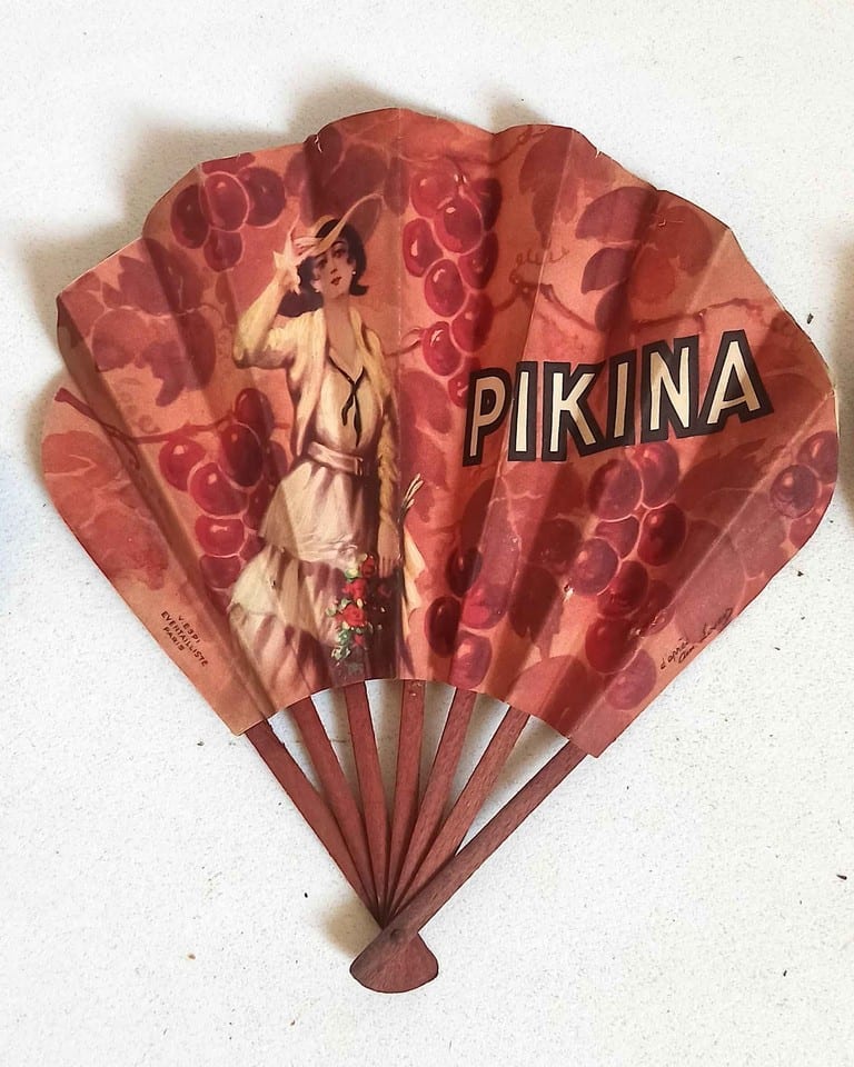 Lot de 4 éventails publicitaires Années 30 Picon Pikina Collector — photo 6